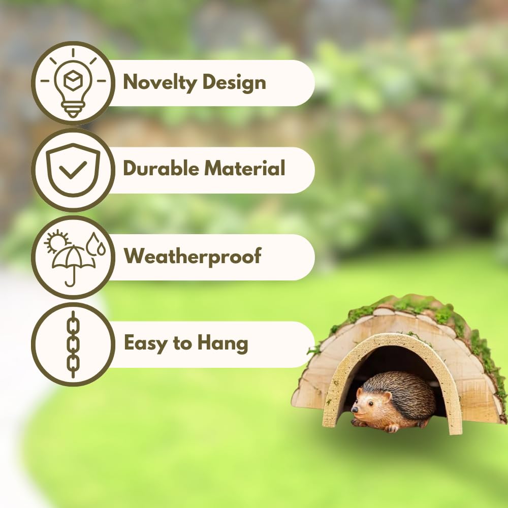 Garden Mile Maison Pour Hérisson En Bois Durable - Abri Hibernation Résistant Aux Prédateurs