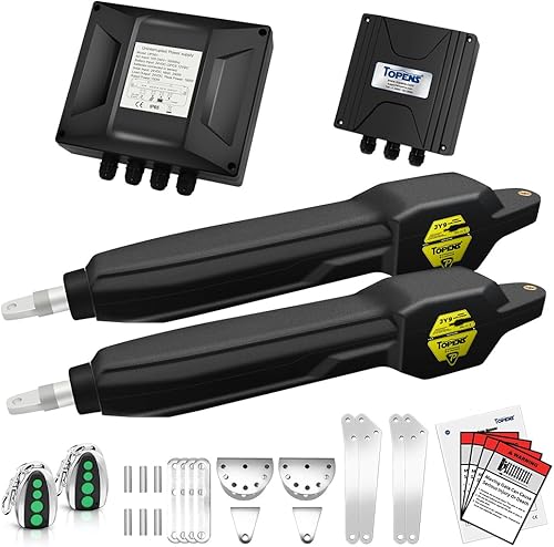 TOPENS JY9132 Abridor automático de puerta para puertas batientes dobles súper resistentes de hasta 20 pies por brazo, operador comercial de doble