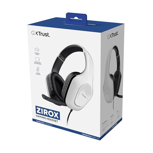 GXTrust 415PS Zirox Cuffie Gaming Leggere per PlayStation 5 con Driver da 50 mm, Jack Audio 3.5 mm, Cavo 1,2 m, Archetto Regolabile, Cuffie PS5 con Microfono Over-Ear - Bianco - Cuffia gaming - Immagine 17