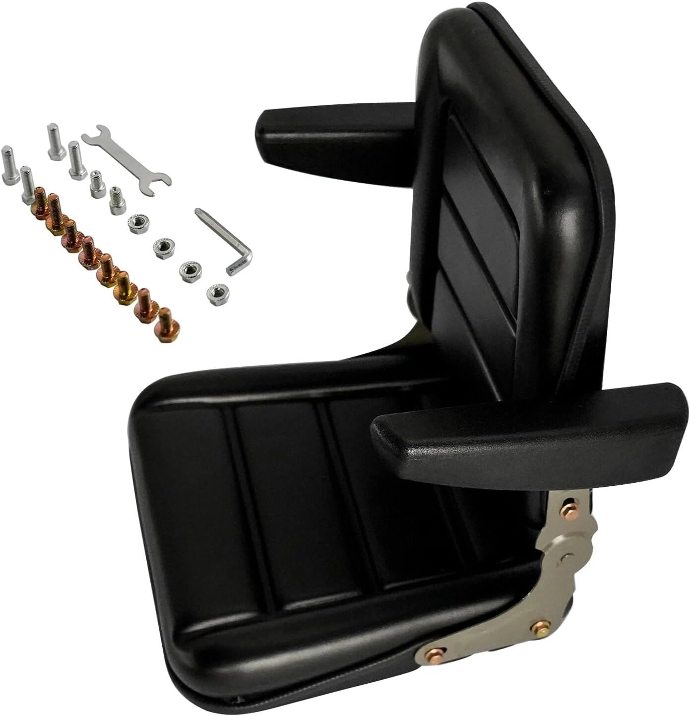 Universal Seat with Adjustable Backrest for Forklift Garden Tractor Lawn Mower