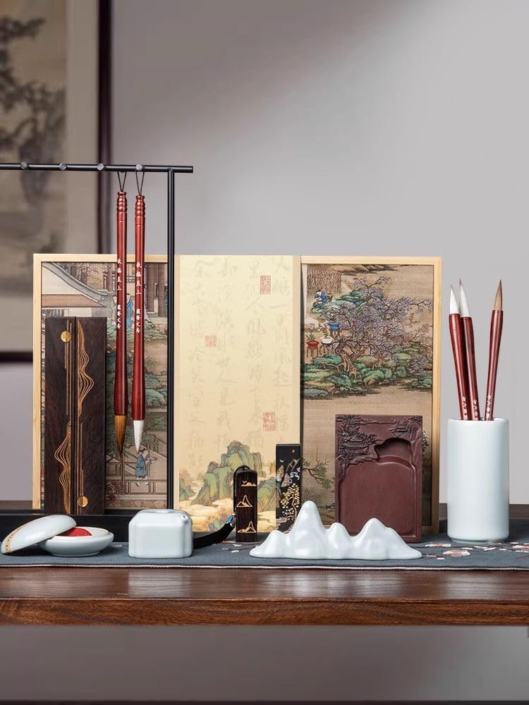 Master Calligrapher's Practice Set with Complete Inkstone Brush Collection 文房四宝套装-shape2