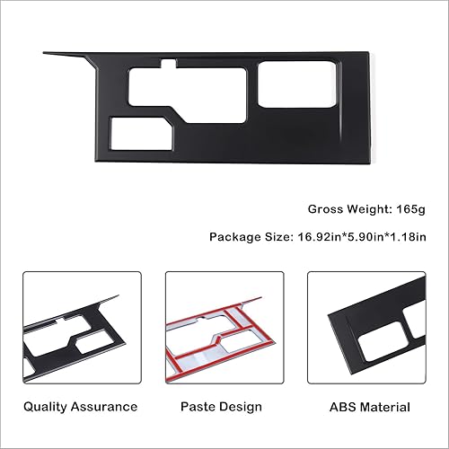Miniatura 7 de Aunginsy Ajuste de engranajes de control central, cubierta de panel compatible con Toyota TundraSequoia 2022-2025, consola de cambio de marchas para