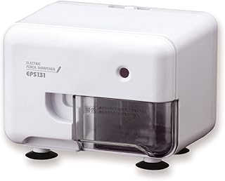 アスカ 鉛筆削り Asmix 電動シャープナー 芯先調整機能付き ホワイト EPS131W