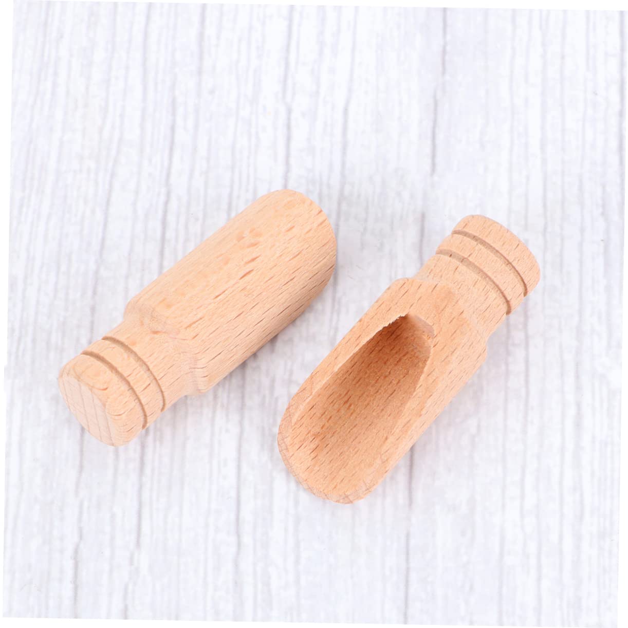 Ciieeo 7pc Wood Mini Spoon Salt Scoop for Bath Salt and Tea Tea Shop Accessory