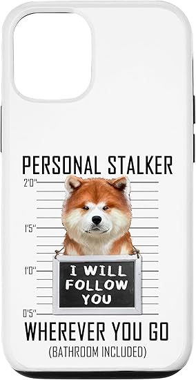 Amazon Iphone 12 12 Pro パーソナルストーカー犬秋田犬私はあなたをフォローしますマグショット Akita Inu スマホケース 家電 カメラ オンライン通販
