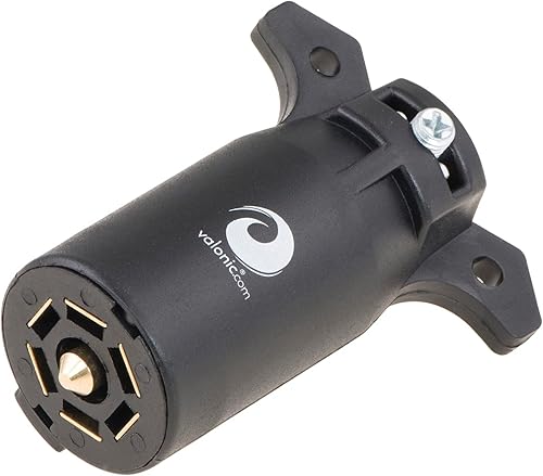 valonic Enchufe de remolque de 7 vías - Remolque de 7 pines - Conector de arnés de cableado - para remolque de caravana, remolque de bicicleta -