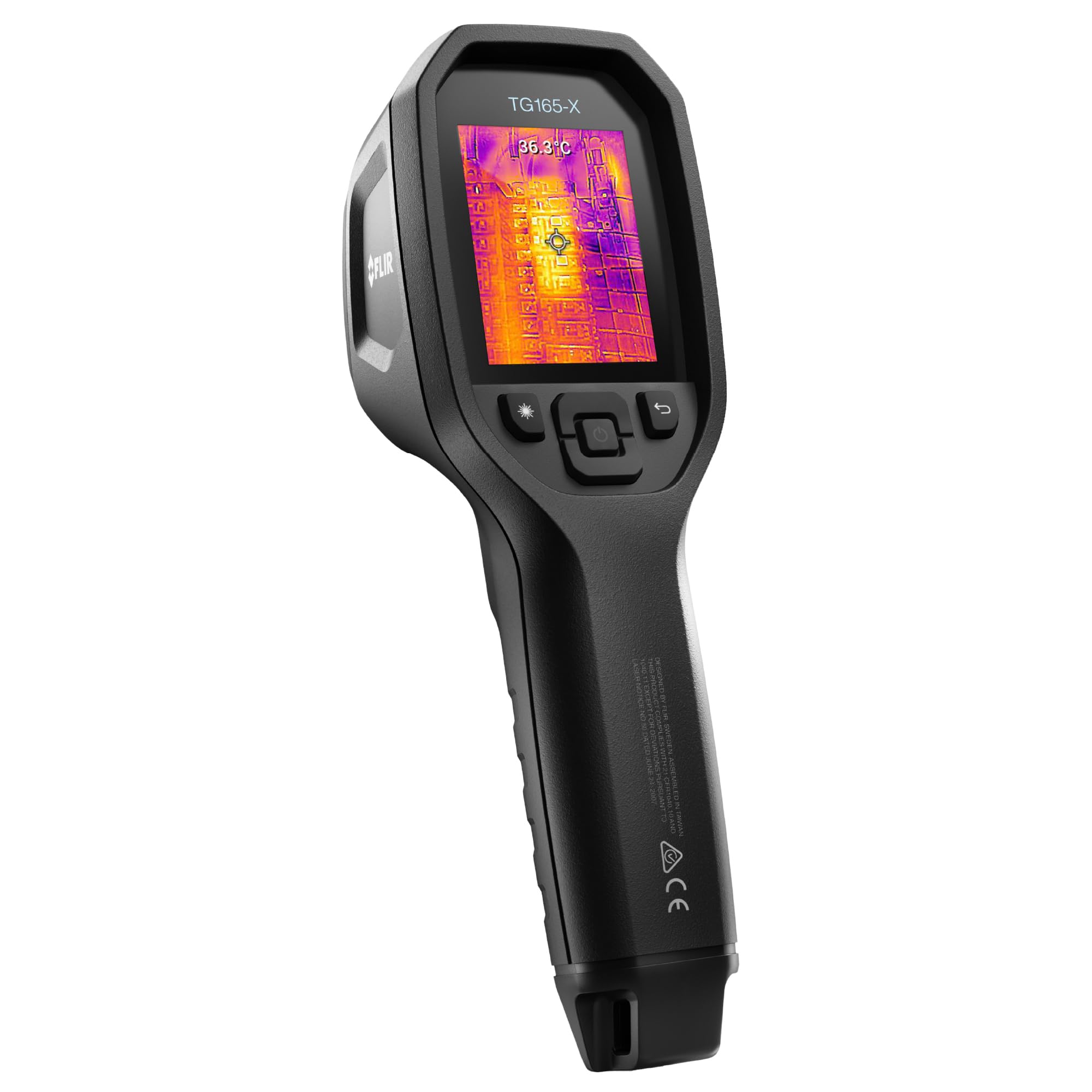 FLIR TG165-​X Telecamera termografica con laser Bullseye: telecamera a infrarossi di livello commerciale per ispezioni edilizie, HVAC ed elettriche