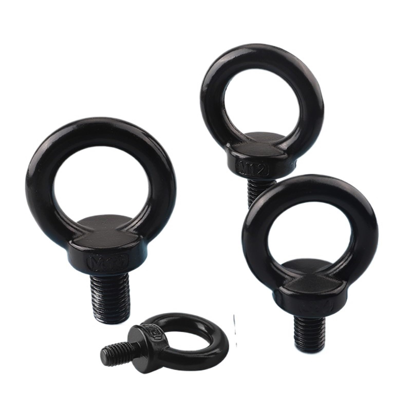 Tornillo De Ojo Perno de anillo elevación acero inoxidable negro Tornillos ojo marinos(M24X40 1PC)