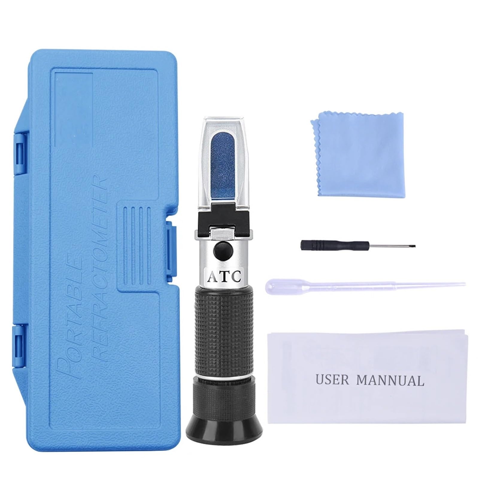 Handheld Refractometer, Cats Dogs Urine Refractometer Professional Pet Protein Hemoglobin Specific Meter Veterinary Medical Tools ATC,Brix Meter