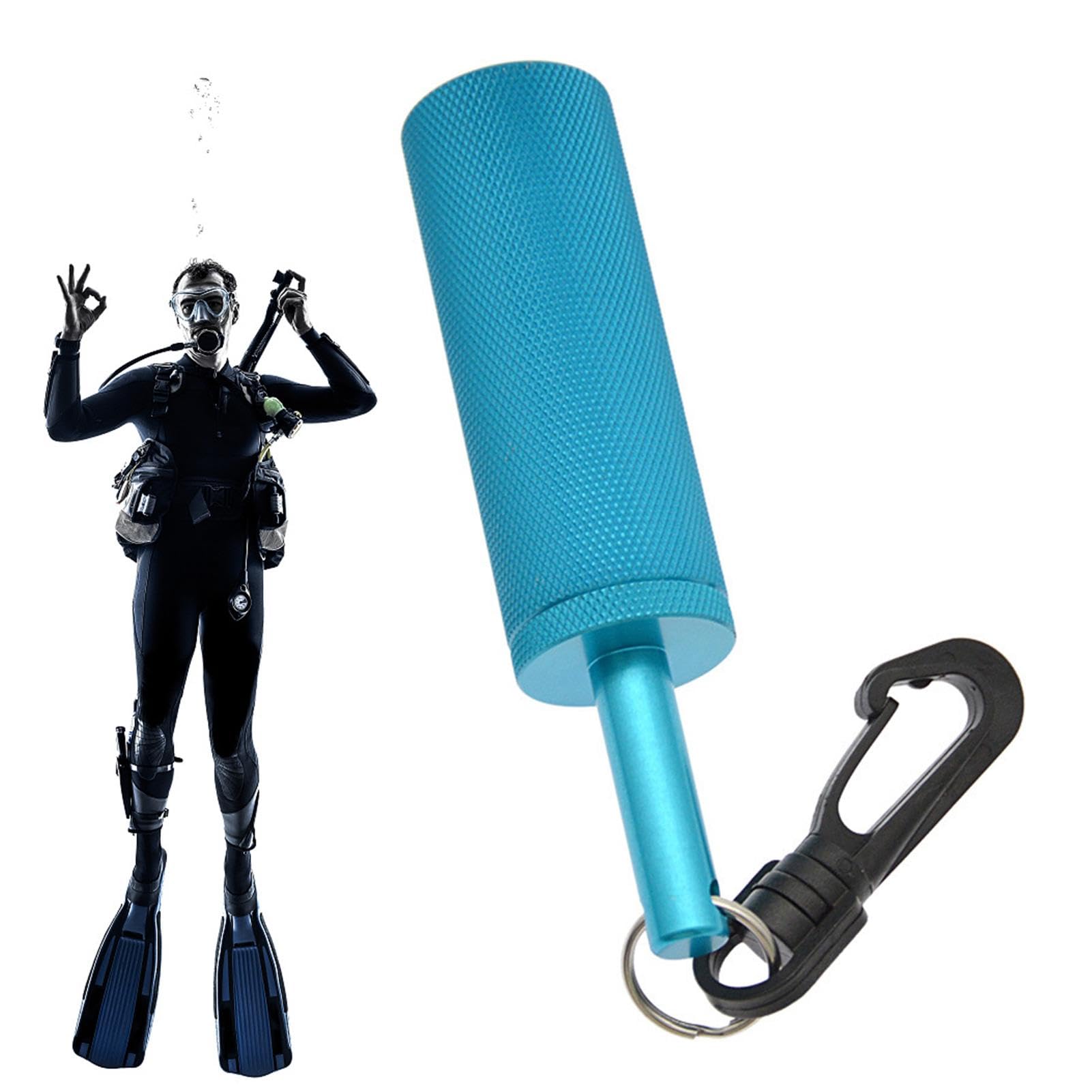 Scuba Rattle Stick – Shaker subacqueo | Shaker subacqueo in lega di alluminio con clip, per serbatoio di sicurezza subacquea, sonaglio per attrezzatura subacquea, 11,7 x 2,8 cm