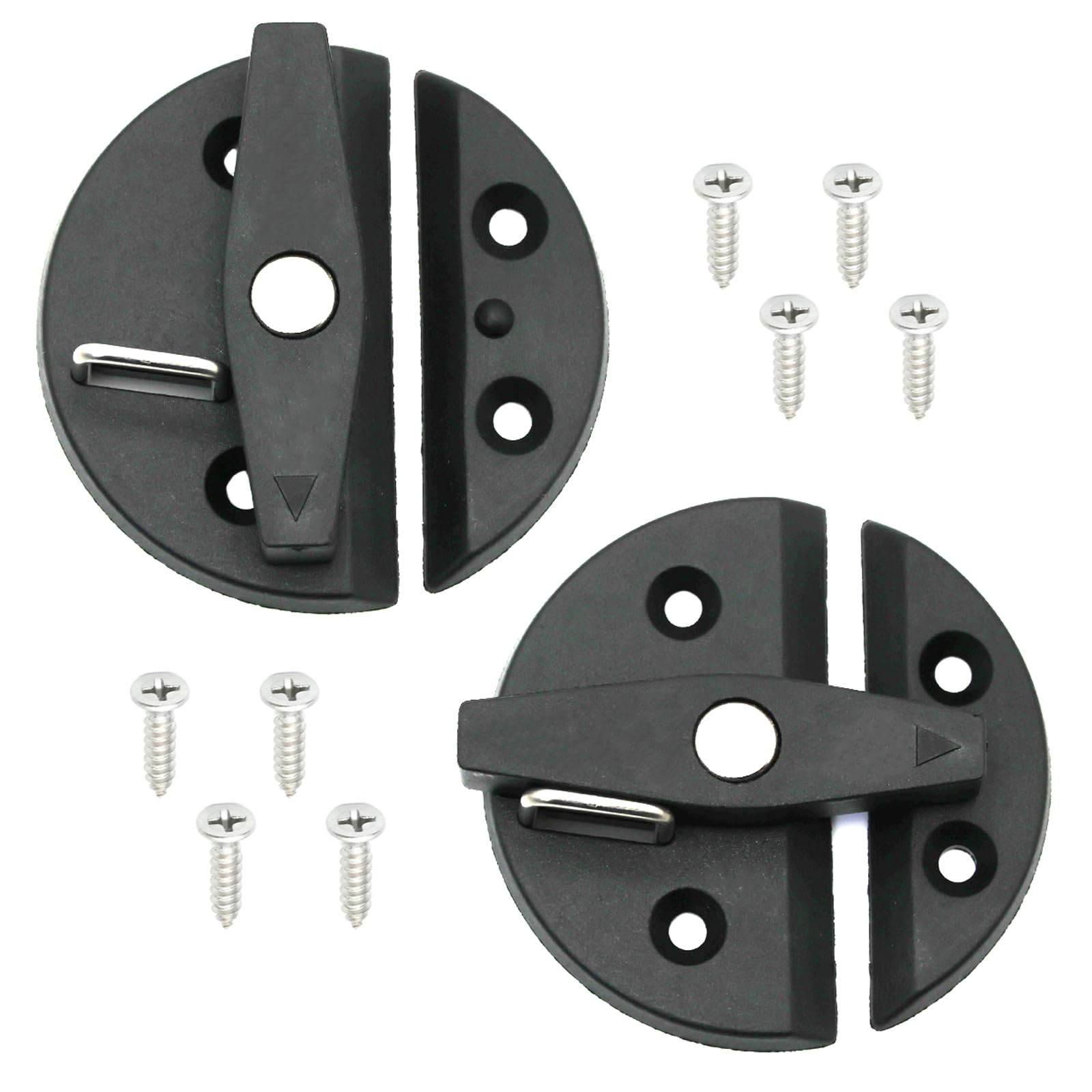 LEQMG Boat Door Latch Nylon Cabinet Round Turn Twist Button,Marine Catch Latch Hardware Accessories(2 Pcs)