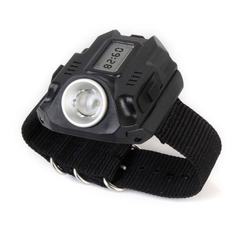 Level Great XPE LED 1000lm Affichage Rechargeable Poignet Poignet Lampe de Poche Montre Lampe Torche