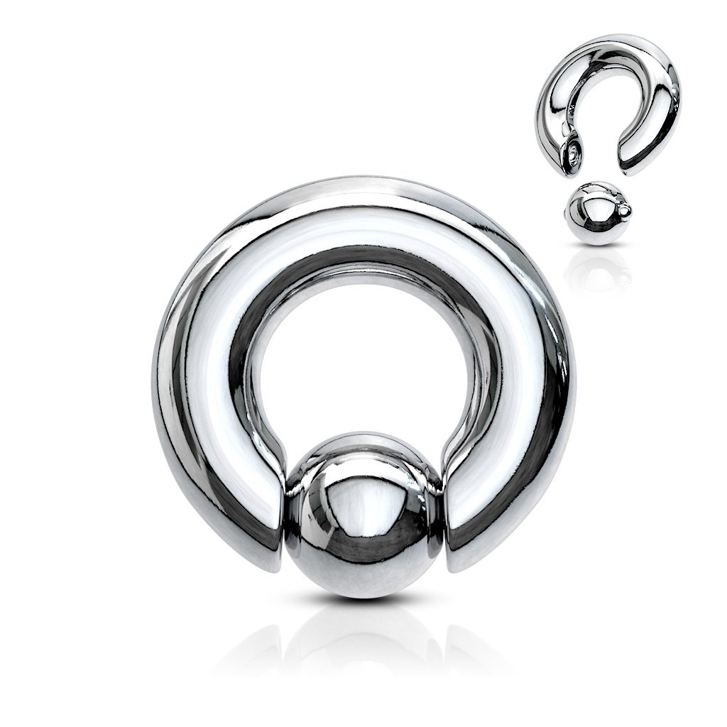 Piercingring Aus Silbernem Chirurgenstahl – Federkugelring Mit Größenwahl Von 3,0 Bis 10,0 Mm