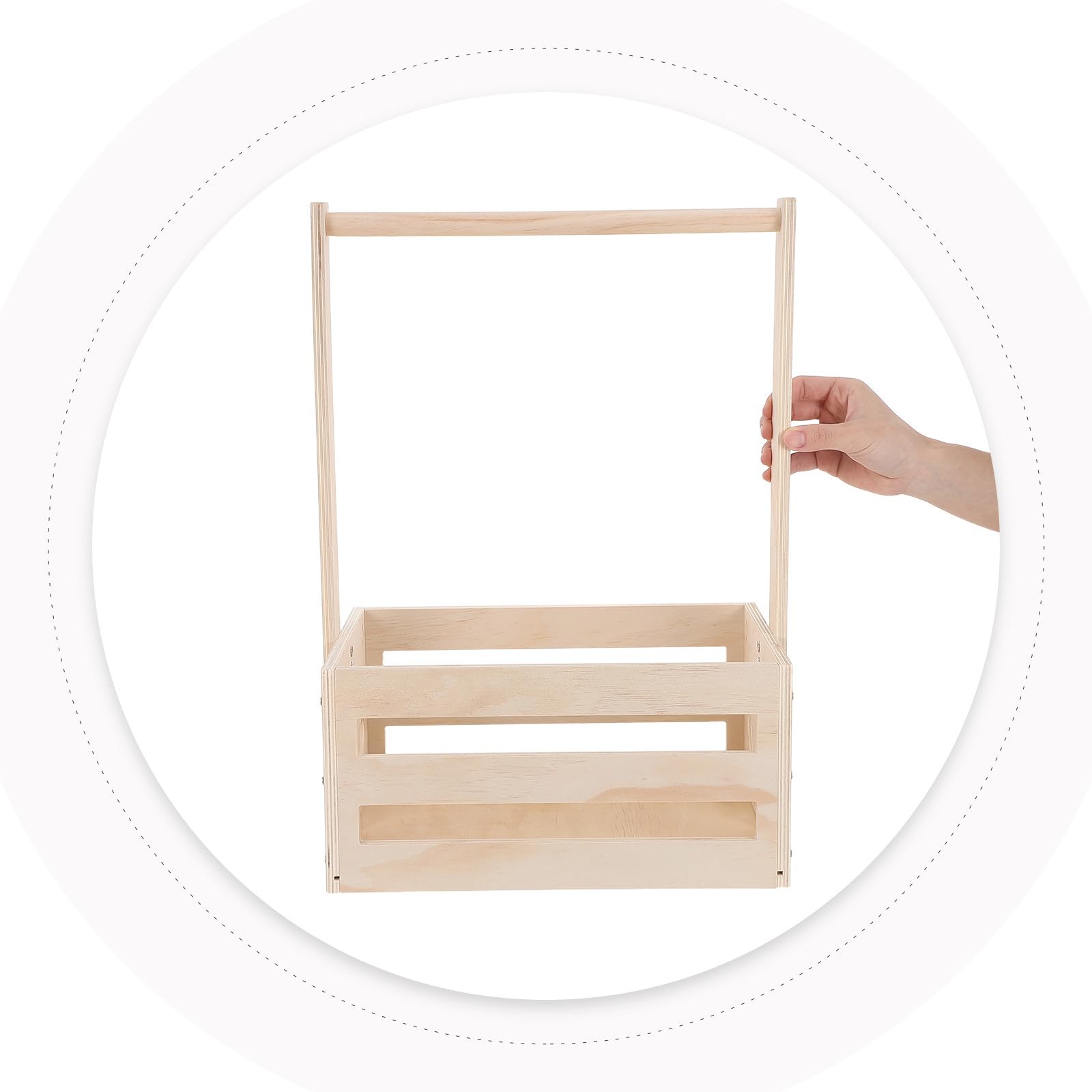 Cesta de Madera sin Barnizar para Ropa de Ñiño Recién Nacido