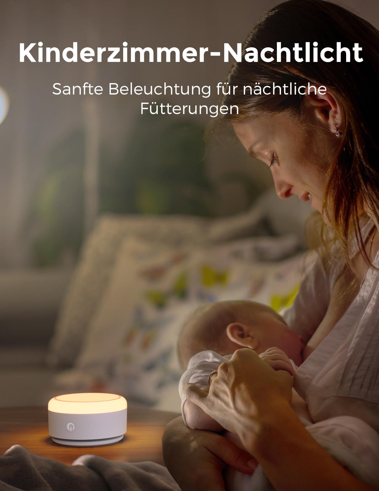 Momcozy Geräuschmaschine für Babys – 20 Beruhigende Geräusche und Touch-Licht, Tragbar Weißes Rauschen für Kinder und Erwachsene, Einschlaf-Timer und Erinnerung | Idealer Reisebegleiter (Gelb)