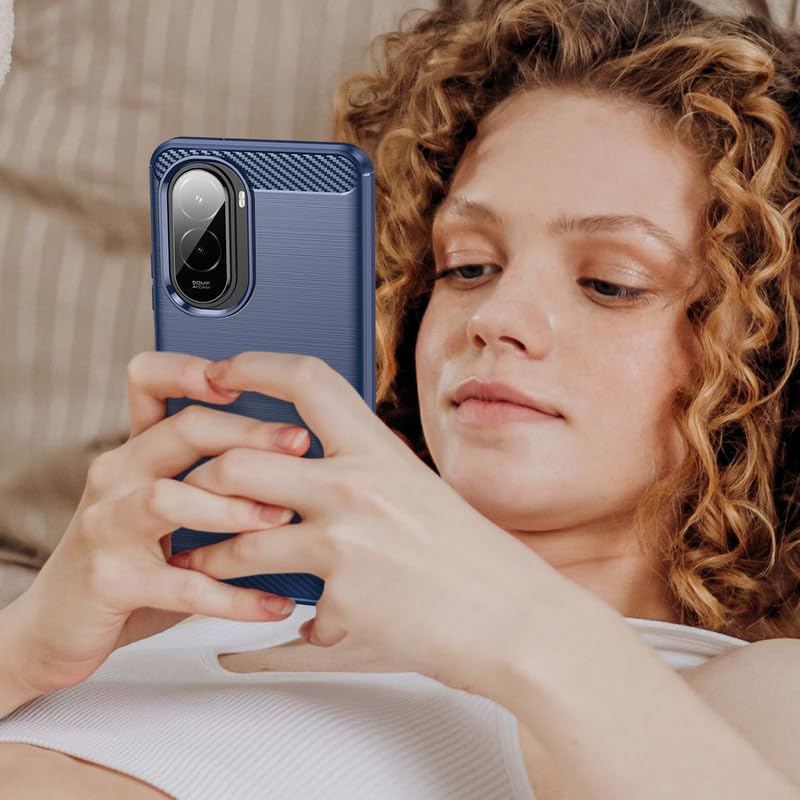 Image of Basic Case for Poco M7 Plus 5G (Carbon Fibre Blue)