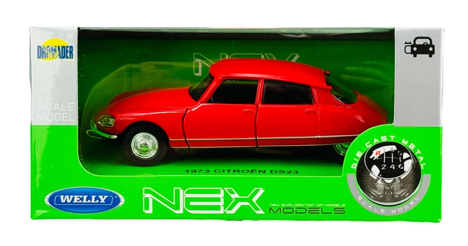 WELLY 1973 CITROEN DS23 BLUE 1:34 DIE CAST METAL MODEL NEW IN BOX - UK