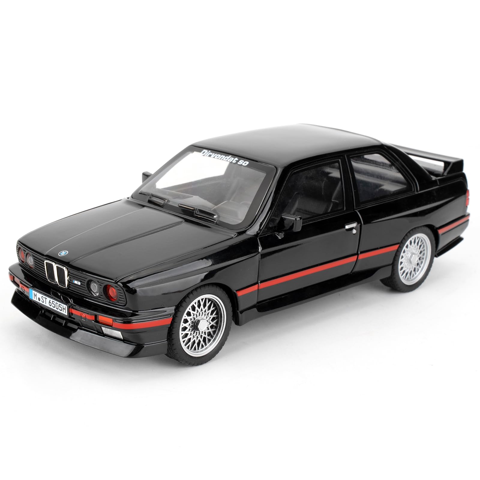 1/24 BMW M3 model car, alloy die-casting toy car, collectible toy model car, gift for kids, toy car with sound and light function and pull back function (black