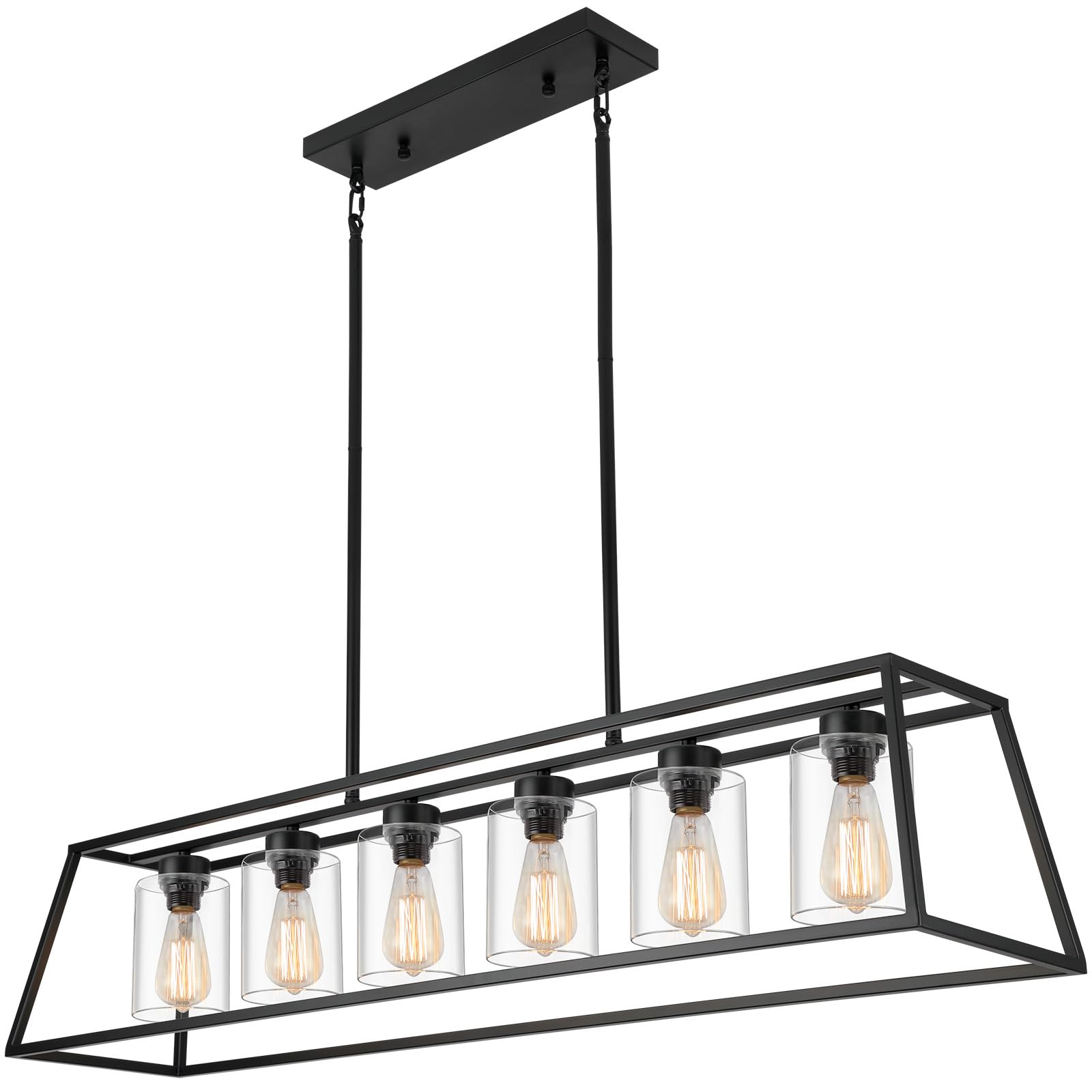 Senyshilon Dining Room Light Fixtures Over Table, Black