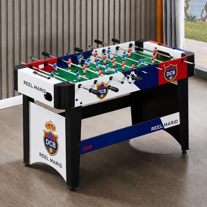 Image of BOOT BOY Foosball Table II Original Dominator Soccer II Compressed Wood Construction II 48 Inch Competition Size Indoor Foosball Game W /6 Balls II Adults II Kids II Homes II Small Office