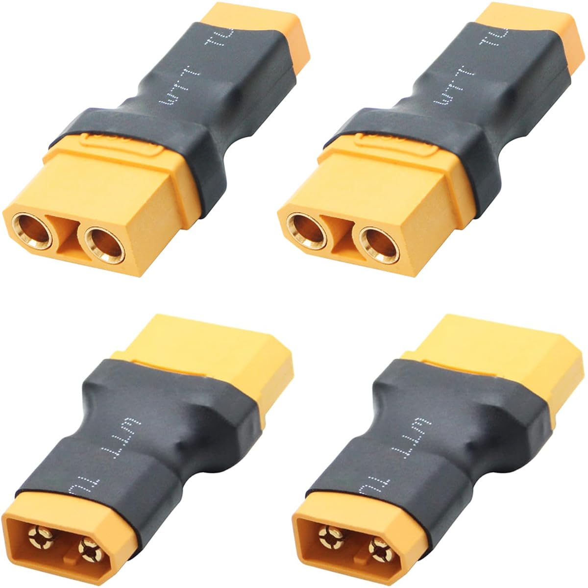 EatPitaya XT60 Connector Adapter,Wireless XT60 Male to Female Connector no Wire Adapter, for RC FPV Car Plane Drone LiPo Battery etc XT60 Port Conversion - 4pcs