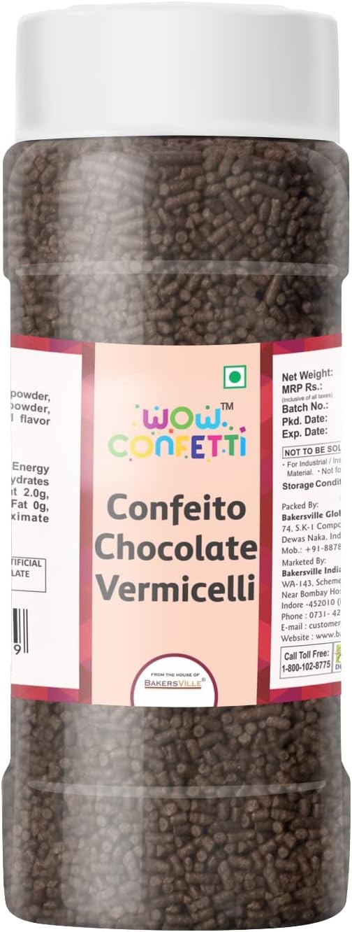 Wow Confetti™ Confeito Chocolate Vermicelli (Sprinkles), 125g