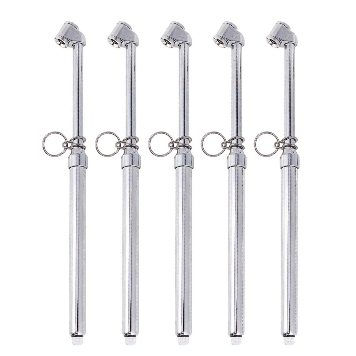 Tragbares Manometer 5 Stück Silber Metal Stiftform für Reifen