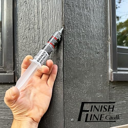 Image of Acrylic Urethane Elastomeric Sealant - Pre-Filled Precision Caulk Gun - Dark Brown /Bronze - 3 - Pack - Flexible & Durable Sealant for Trim, Baseboards, and Small Cracks