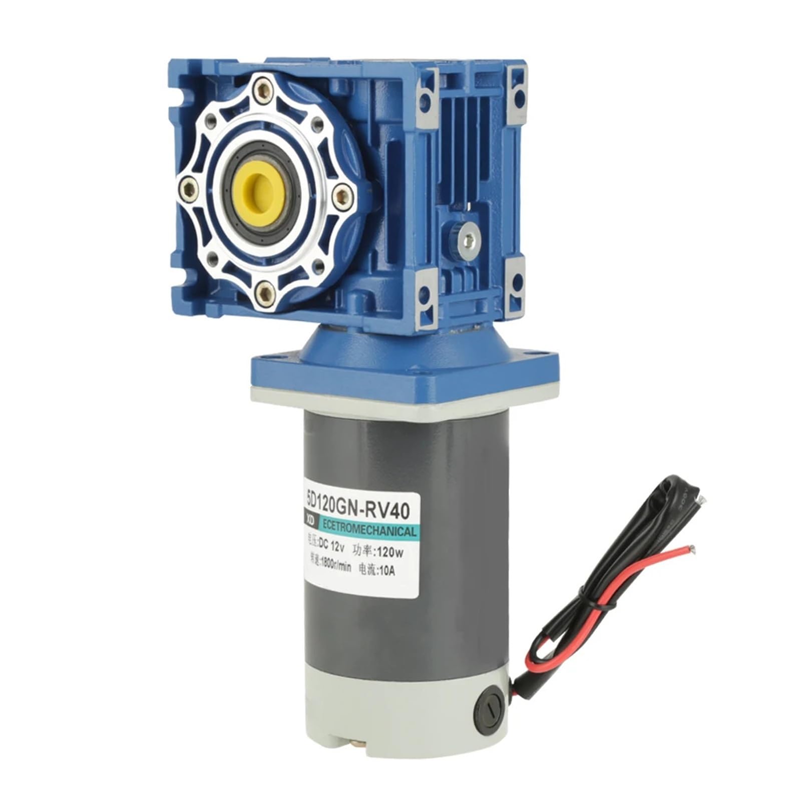 RV40 Schneckengetriebemotor 12 V/24 V 120 W RV40 Geschwindigkeit einstellbar CW/CCW mit Selbsthemmung für Garagentor(21,24V)