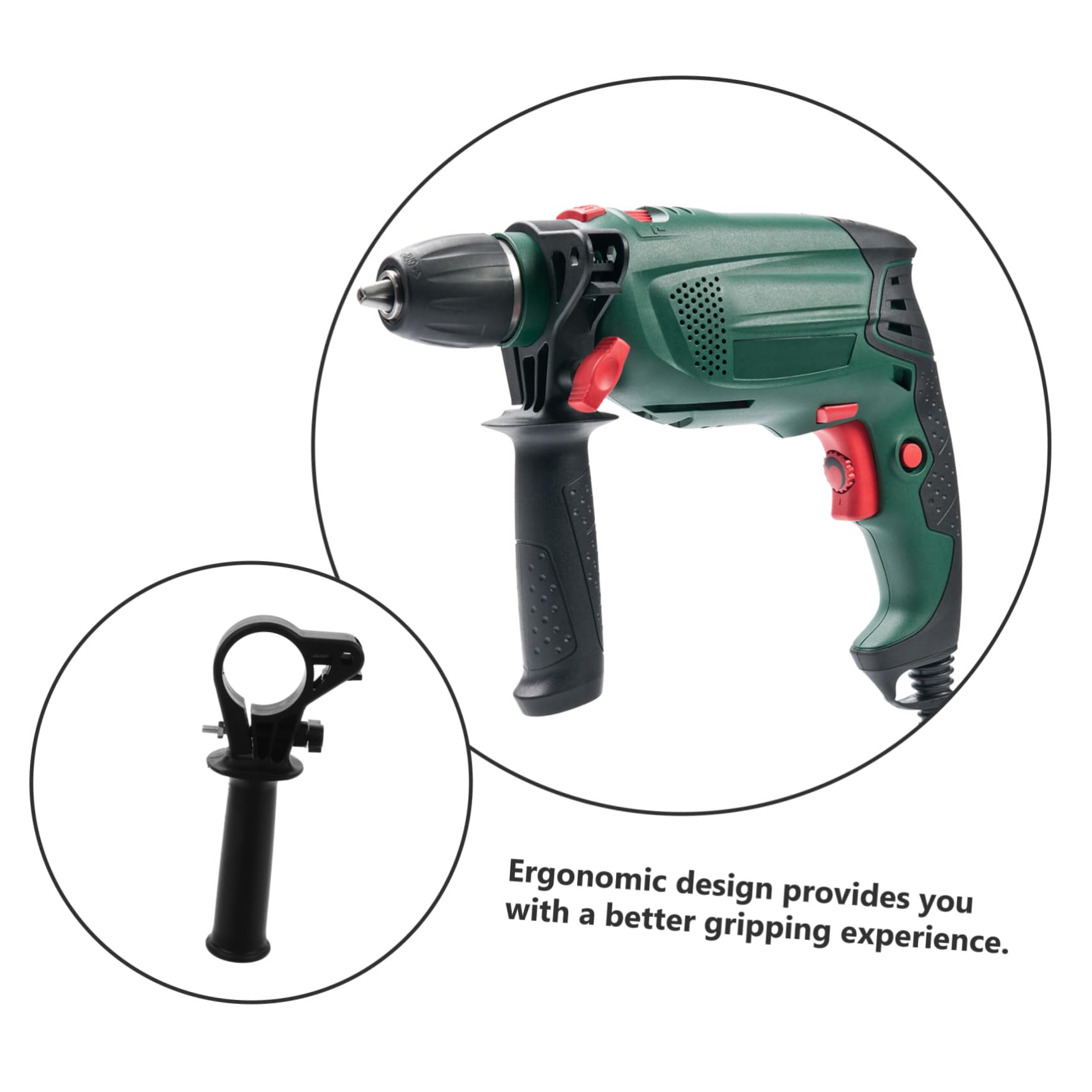 Veemoon Upgrade Your Power Drill Drill Handle Accessories Impact Hammer Handle Replacement for Precise Drilling