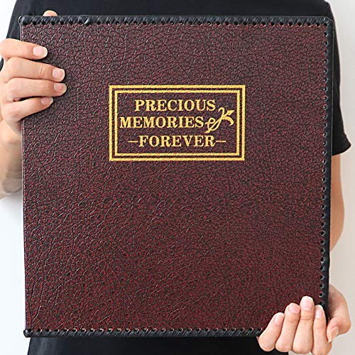 ZZKOKO Self Adhesive Photo Album Magnetic Scrapbook Album, DIY Self-Stick Double Sided Pages Leather Cover Wedding Family Photo Albums Holds 2X3, 3X5, 4X6, 5X7, 6X8,8X10 Photos, Gift Box
