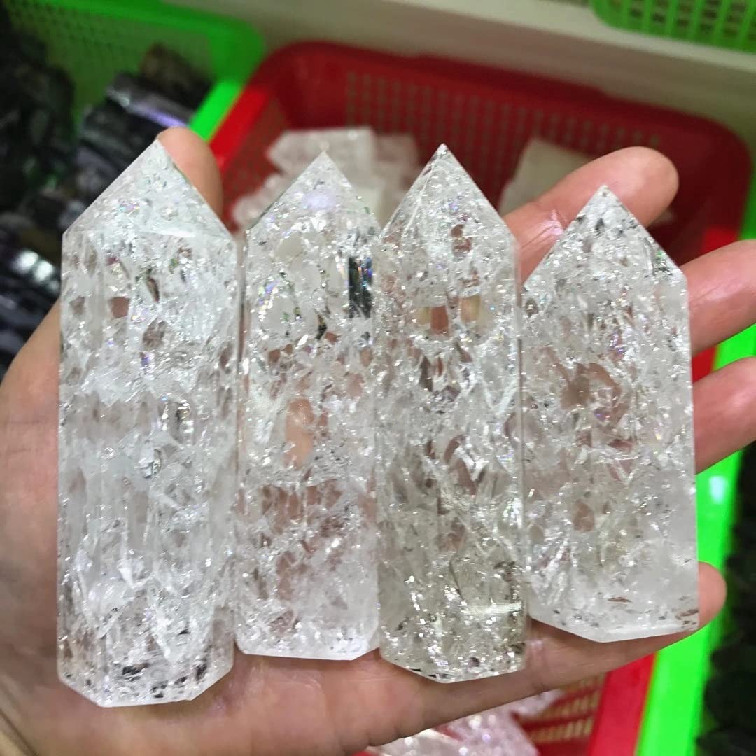 For 2-3 piezas de cristal de palomitas de maíz de cuarzo transparente Natural, varita de Ángel Reiki, piedra, decoración de habitación estética, Feng Shui moderno, Piedras decorativas for el hogar ERT