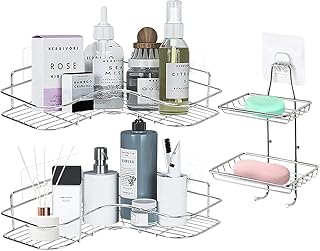 ZIKO 2 Pack Corner Shower Shelves  Bathroom Caddy Wall Mounted Storage Organizer - Compare price
