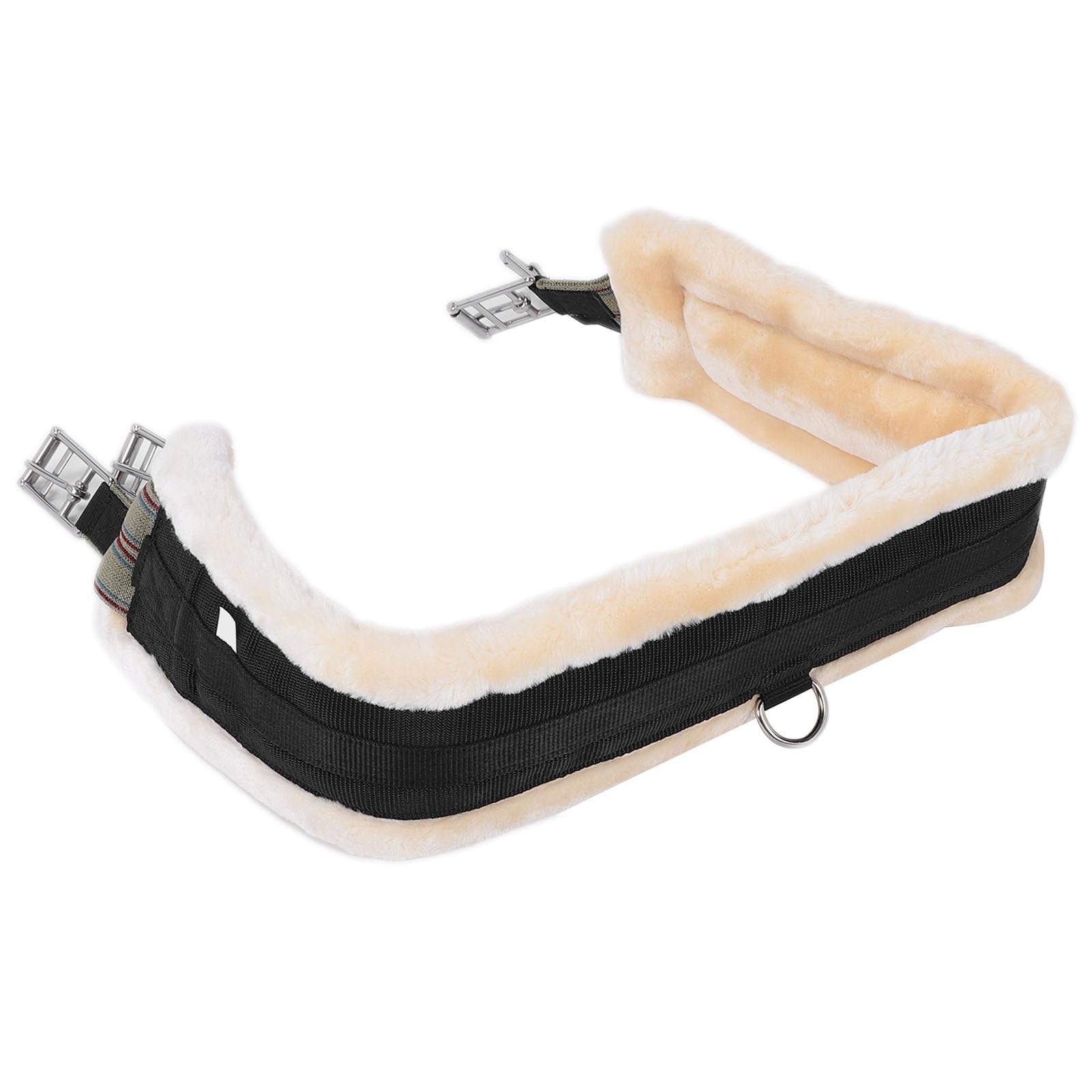 YedaHcy Padded Horses Girths for English Saddles, Faux Wool with Friction and Stainless Steel Buckles, Ideal for Daily Riding and Training (120CM)