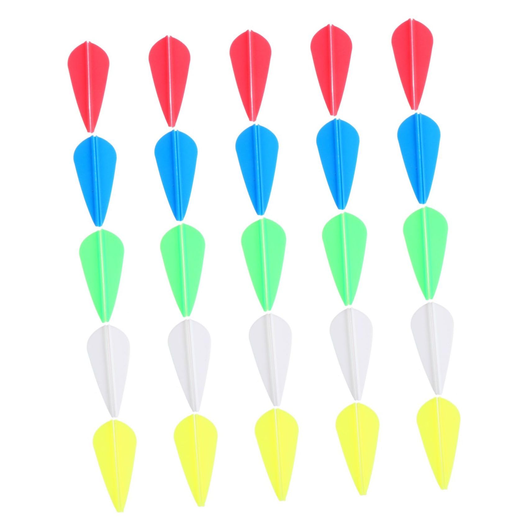 FOYTOKI Durable and Lightweight Arrow Fletchings 50pcs Rubber Vanes Arrow Accessories Archery Gear Easy Installation Random Color