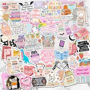 216 calcomanías de libro para Kindle, paquete de calcomanías de libro para iPad, laptop, lectores de libros electrónicos, calcomanías de vinilo para botella de agua, holográficas, impermeables, Smut