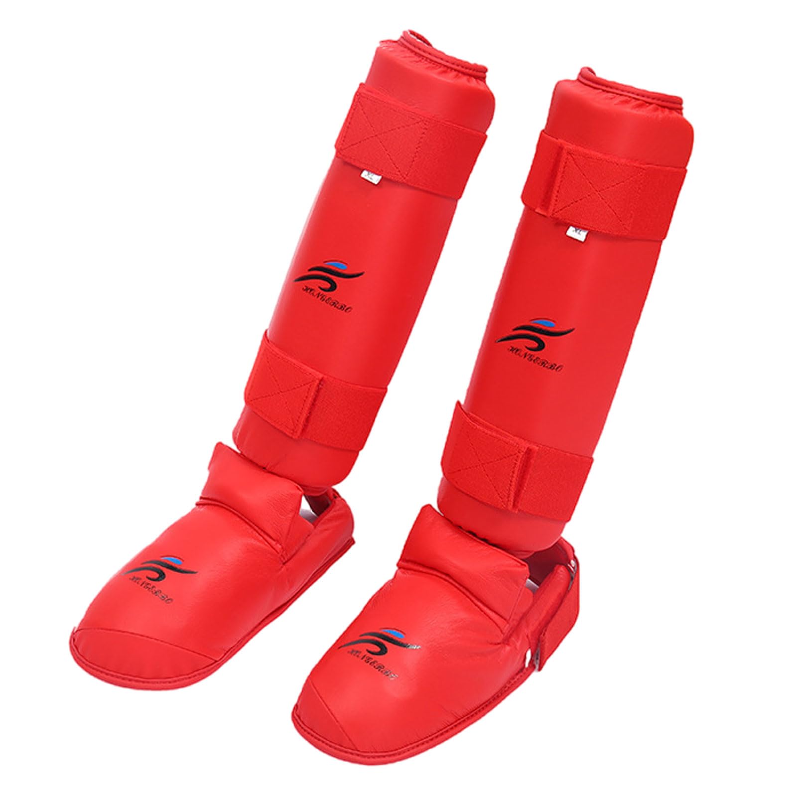 Parastinchi da Karate,Protettivo Spugna Paratibie,Parastinchi Piedi Protezione,Piedi Protezione Shin Guard,per Allenamento,Sparring,Arti Marziali,Boxe,Karatè,Regolabile,Ammortizzante