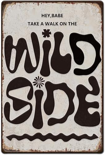 1 letrero de metal vintage de 11.81 x 7.87 pulgadas, aspecto oxidado, palabras irregulares, letrero de hojalata retro con texto en inglés "Take A