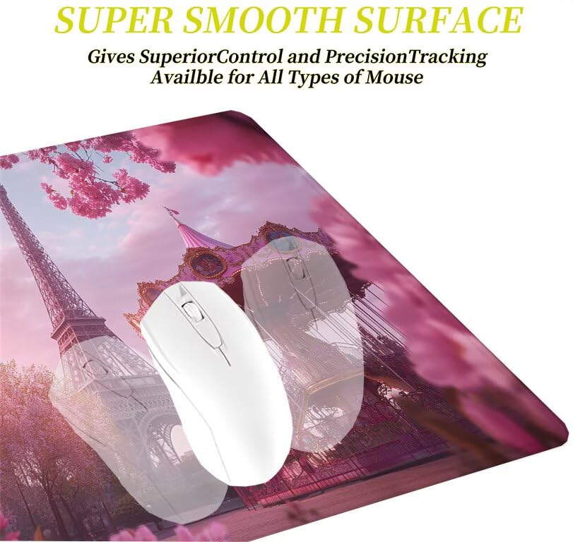 Tapis de souris rose imperméable grand format lavable - 4