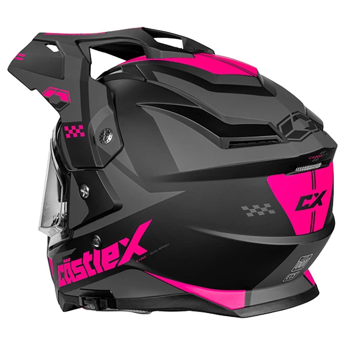 Castle X CX200 Wrath Dual Sport Snow Helmet (Matte Pink Glo - X-Large)