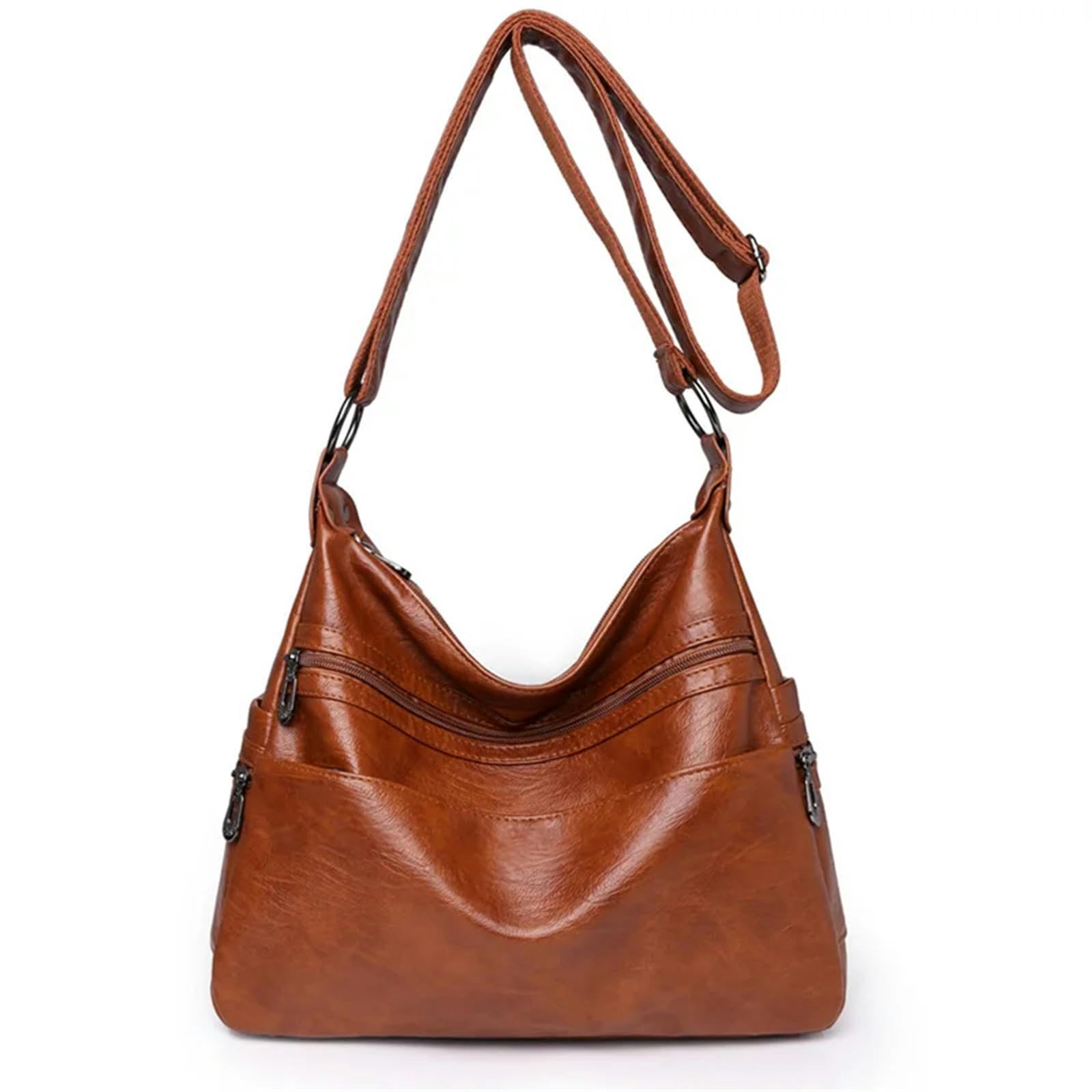 Torby na ramię dla kobiet damska torebka na ramię torby crossbody torba kurierska na co dzień torby na ramię worek-brązowa