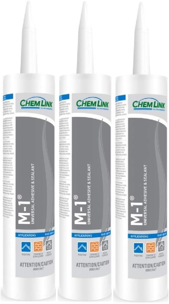 Chemlink M1 Construction Adhesive and Sealant 10.1 oz Cartridge 3 Pack