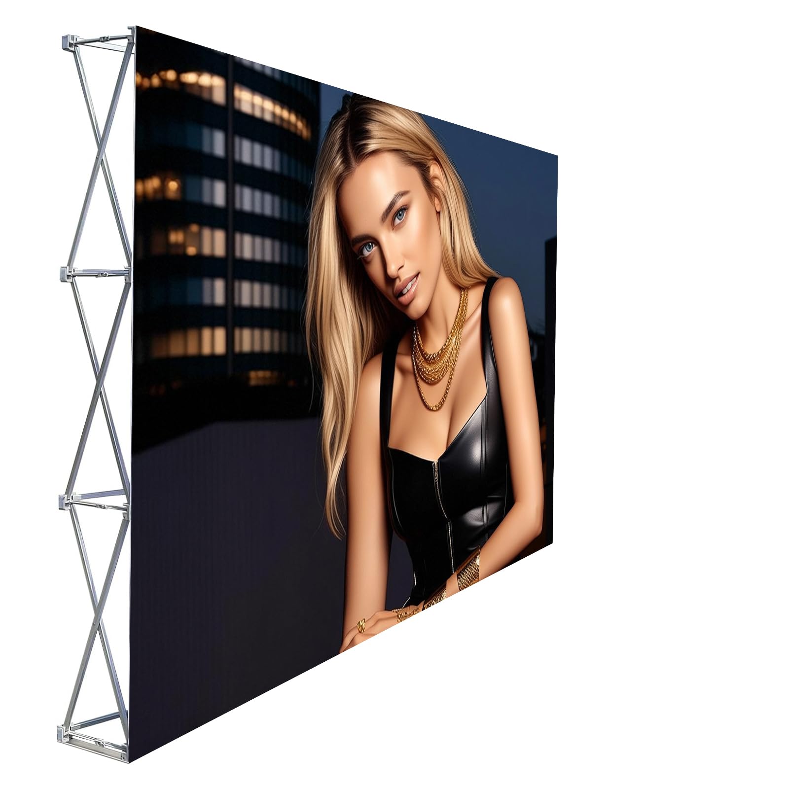 10 'Tension Fabric Straight Pop Up Display Trade Show Tło Booth Frame