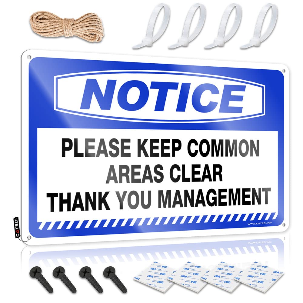 IBWNBBUSN Bbq Signs Outdoor Notice Please Keep Common Areas Clear Thank You Management Tin Sign Funny Kitchen Signs Funny Kitchen Signs