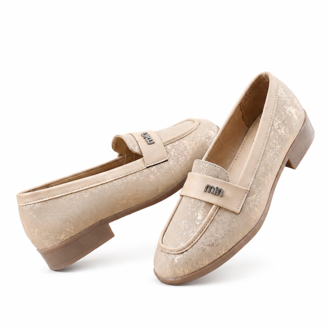 yuvrato baxi Women's Single Strap Slip On Loafers and Flat Heel Shoes for Office & Outdoor Wear | Printed Textured Faux Leather & Anti-Slip TPR Sole.-picture-33