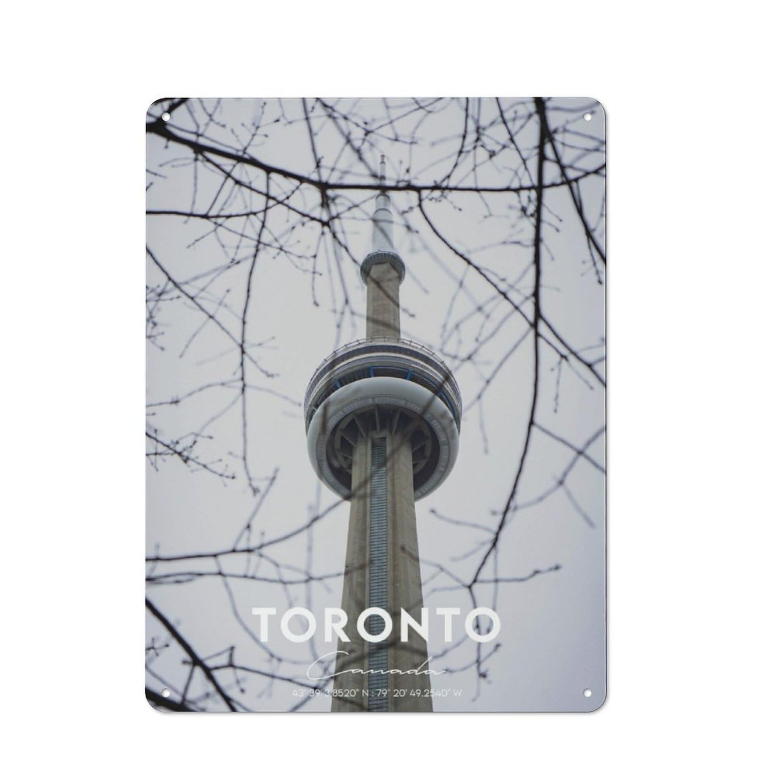 Junmoney Toronto 2 Rustic Tin Sign 40X30cm Featuring For Garage Or Workshop, For Updating Garage And Workshop After Moving