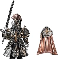 COPPERTISTWU Crimson Templar Handmade Metal Knight Figurine - Rebuildable 19-Part Collectible Statue for Display