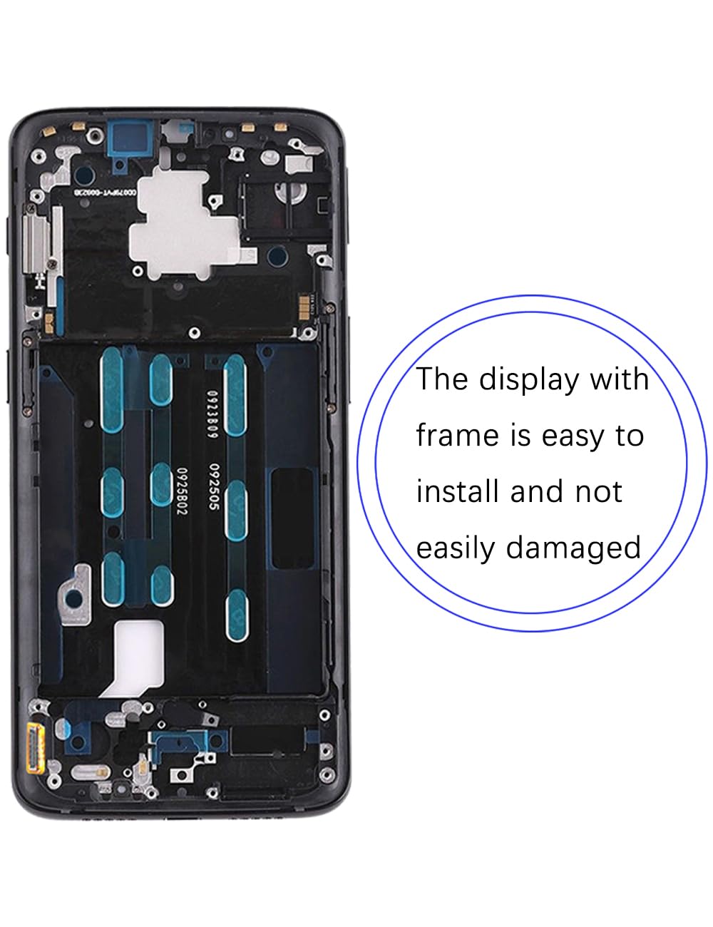 Écran pour OnePlus 6T TFT Noir avec Cadre Sans Empreinte Digitale