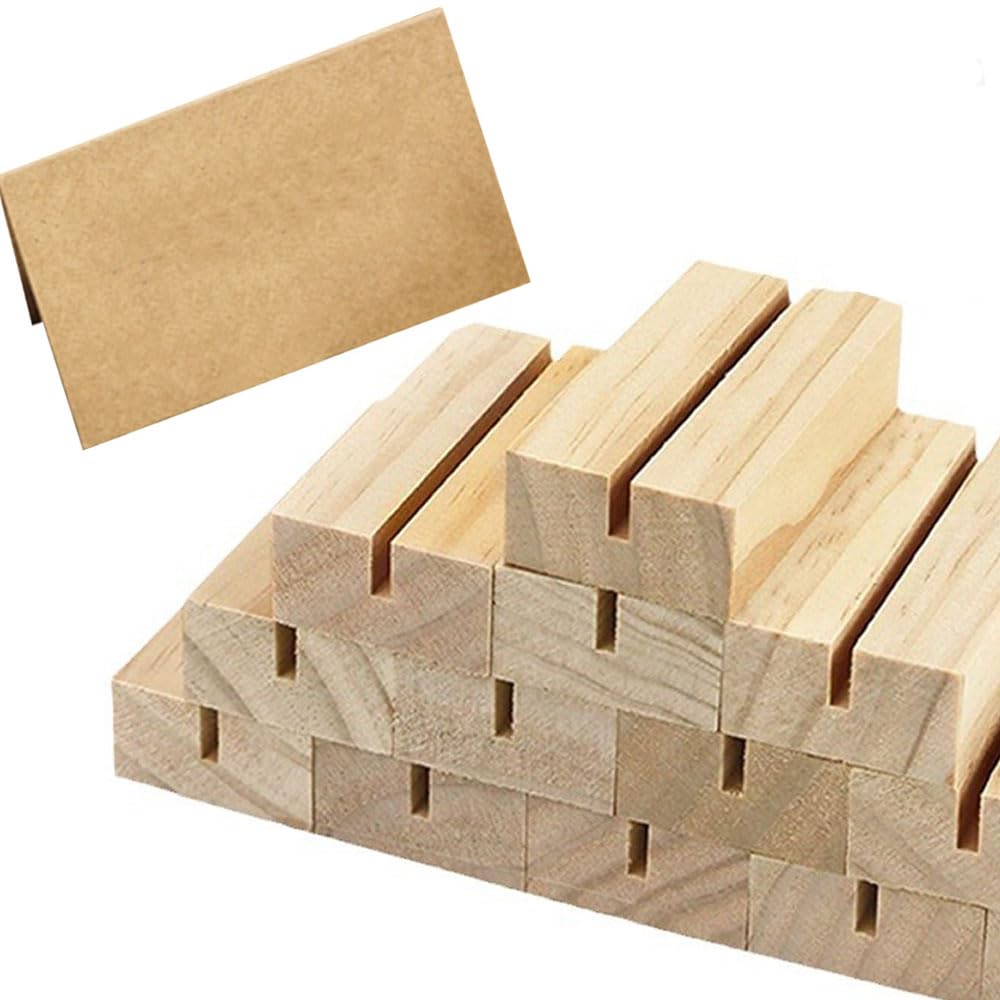 30 soportes para tarjetas de madera, soporte para tarjetas de mesa, soporte para tarjetas, soporte para tarjetas de mesa, soporte para tarjetas postales, soporte para fotos para bodas, restaurantes