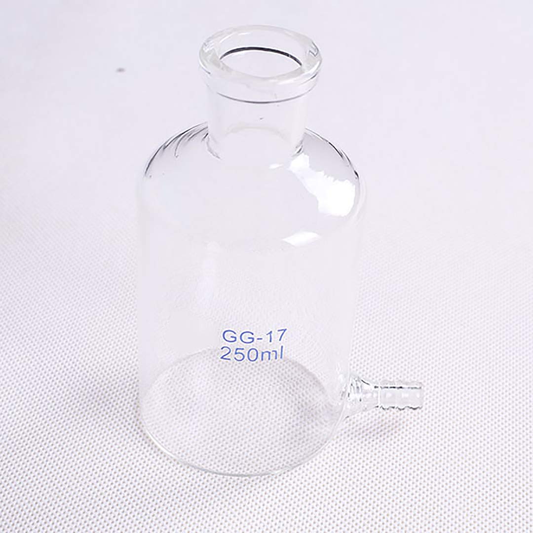 BMC Butelka aspiratora ze szkła borokrzemowego o pojemności 500 ml z wylotem rurki — idealna do rozpuszczalników chemicznych i zastosowań laboratoryjnych(33.8Ounces)